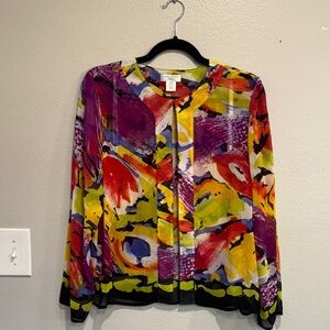 Laura Ashley Silk Open Sheer Cardigan